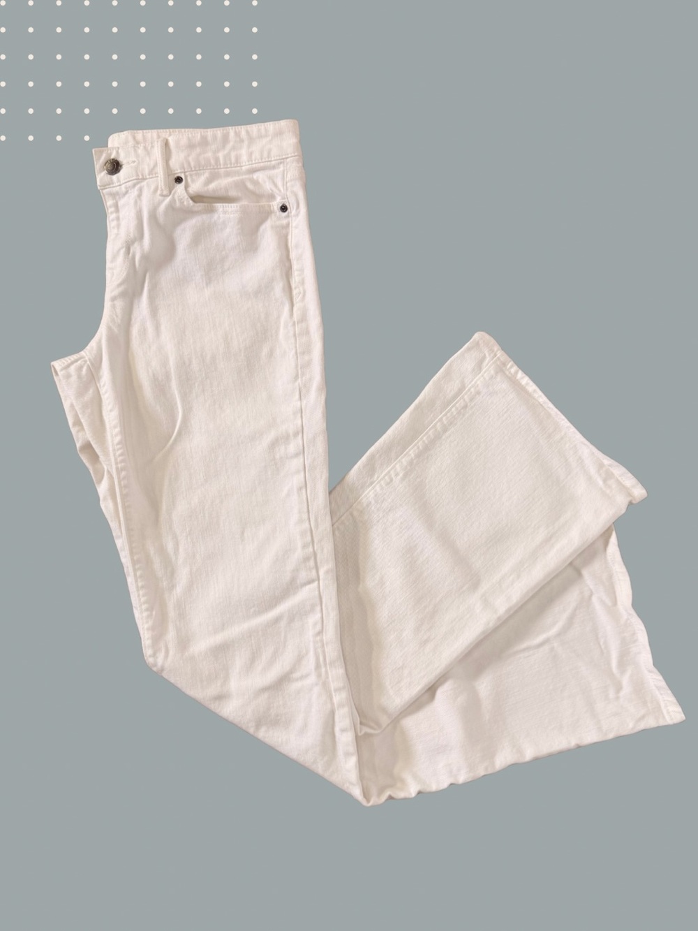 Gap 1969 Sexy Boot White Bootcut Jeans Size 28/6R Cotton + Stretch Denim